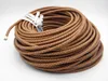 6mm 5mm The Newest Genuine Leather Cord Round Braided DIY For Bracelet Jewelry Accessories Black Brown Best Price