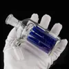 Colector de ceniza de vidrio 14 mm Brazo macho Perc Ashcatcher Percolador azul verde para Bongs Tubería de agua de vidrio Bubbler