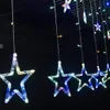 Stringhe a LED, luci a corda per tende, 110 V 220 V Star Light 8.2ft 12 Stelle 138 LED Starry Fairy Lighting per matrimonio, Camera da letto, Natale, Party, Xmas