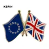 Europäische Union Großbritannien Abzeichen Flagge Abzeichen Flagge Lapal Pin An Rucksack Pins Für Kleidung XY0028