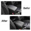 Black Auto Armrest Box Rubber Mat Protection Pad For Jeep Wrangler JL 2018+ Car Interior Accessories