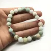 자연 석재 팔찌 Amazon Frosted Bead Amazonite 팔찌 말라 구슬 Pulsera Reiki 소설 소설 보석 남성 비즈 브레이슬릿