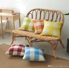 Classic Check Throw Plaid Pillow Covers Pillow Case Linen Decorative Pillowcase Sofa Couch Cushion Cover Bedding Supplies 14 Designs AYP6327