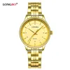 2020 Longbo Quartz Watch Lovers Watches Women Men Hains Talog Watches Leather Wristwatches Fashion Watches Gold 1 PCS 8022082