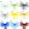 Romantyczny Solidny Kolor Organza Krzesło Sashes Bow Sash Na Wedding and Events Supplies Party Decoration W8613