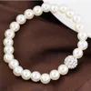 Bästsäljande Elegant Pearl Wild Fashion Designer Smycken Set Womens Pearl Halsband Armband Örhängen Brudsmycken