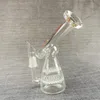 4.7Inchs Small Glass Bong Hookahs Water Pipes 2Layer Honeycomb Perc Heady Oil Rigs with Bowl Shisha