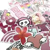 5 ensembles = 250 pièces rose Girly autocollant valise ordinateur Skateboard PVC autocollant