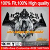 100% Fit Inpressionsform för Honda Body CBR 1000 RR CC 1000RR 1000cc 06-07 Bodywork 59No.16 CBR1000 RR CBR1000RR 06 07 CBR1000-RR 2006 2007 OEM Fairing Kit Black White Blk