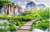 美しい景色の壁紙風景の滝の壁紙庭の風景背景壁背景絵画6092761