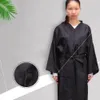 Salong Frisörklänning Förkläde Cape Kimono Smock Schampo Hårtyg Frisöroverall Klient Barber SPA Gästbadrock