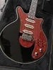 Chitarra elettrica Rare Guild Brian May Sign Black Single coil Burns TRI-SONIC Ainico Pickups Tremolo Bridge 24 Frets Sign Guitar