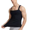 Men Summer Vest Home Clothes Solid Cotton Vest Tanks Square Neck Gym Sport Sleeveless Shirt Invisible Undershirt Underwear263J