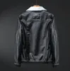 Fashion-Brand Shopping Week New Outono Motocicleta Casacos de Couro Homens de Inverno Colarinho Homens Casaco de Couro Casacos Masculinos Plus Size