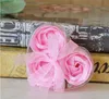 480set/lot 3pcs/set Rose Flower Petal Soap Bath Petals Soaps Heart Good Smell Wedding Gifts