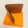 MULTIPLE WALLET M60895 Męska projektant mody Kompaktowy krótki, smukły portfel Luksusowe etui na dowód osobisty Organizer kieszeniowy Czarny Damier Płótno N62663