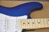 Guitarra elétrica azul com SSS Pickups, Floyd Rose, o Maple Fretboard, Branco Pickguard, pode ser personalizado como Request