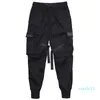 Moda Mężczyźni Multi-Pocket Elastyczny Design Harem Pant Mężczyźni Streetwear Punk Hip Hop Casual Spodnie Joggers Mężczyzna Dancing Pant GW013