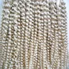 200g Mongolian Kinky Curly Tape In Human Hair Extensions 613 # Blont Tape In Extensions 80pcs Loose Curly Remy Tape In Hair Extensions