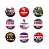 Hot sales 9 types Metal Badge Trump 2020 Button Enamel Pins America President Republican Campaign Political Brooch Coat Jewelry Brooches