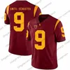 Mit8 Custom USC Trojans 2020 NCAA Football Men Youth Kid 9 Juju Smith-Schustis Slovis Pittman Simpon Seau Bush Malepeai 150th Red White Jersey