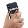 Slot per la scheda telefonica della staffa con anello per dito in metallo universale Slot 3M Adesivo in pelle per iPhone XS XR Note10 su carta di credito ID in contanti H7291101