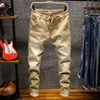 Мужские джинсы 2021, модные весенне-летние дизайнерские узкие мужские прямые мужские повседневные байкерские джинсовые мужские эластичные брюки