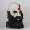 Savaş Tanrısı 4 Cadılar Bayramı Maskesi Savaş Tanrısı Kratos Cosplay Lateks Maske Peruk Sakal Cadılar Bayramı Sahne