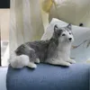 Dorimytrader محاكاة الحيوان أجش أفخم لعبة الكلب samoyed دمية البولي ايثيلين الفراء الحرف اليدوية هدية المنزل الديكور dy80032