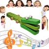 Cartone animato in legno per bambini Strumenti musicali Giocattolo Nacchere in coccodrillo Percussioni Apprendimento precoce Giocattoli educativi per bambini