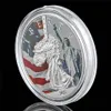 5pcs Silver Souvenir Craft Badge Great Seal Statue Of Liberty In God We Trust 1oz Plated Collection Coin7974657