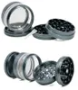 Colorful Metal Aluminum Alloy Smoking Herb Grinder 63mm 4 Piece with Removable Mesh Screen Transparent Window Spice Grinder Tobacco Smokingset