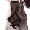 Clip brasiliana al 100% nelle estensioni dei capelli a coda di cavallo umana Arricciatura ondulata Coda di cavallo con coulisse Posticci Capelli allineati con cuticole Coda di cavallo ondulata 120g