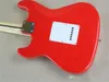Factory Custom red bodyElectric Guitar with write Pickguard3S PickupsChrome Hardwaresoffering customized services1434919