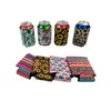 330 ml RTS Langwerpige Cups Mouw Neopreen CANS Covers Print Voetbal Floral Patroon Cup Houder Drank Can Cooler Protector