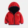 Designer Kids Jacket Hooded Coat Winter Fleece Outwear Hoodie Long Sleeve Zipper Coats Warm Designer Casual Jackets Tops Clothing 80-150cm