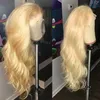 613 Blonde 360 Lace Frontal Wig Pre Plucked With Baby Hair Body Wave 13x6 Blue Lace Front Human Hair Wigs2018551