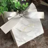 Retro Marmor Bronzing Papier Geschenkboxen Brautparty Hochzeit Süßigkeitentüten mit Band Kostenloser Versand W9664