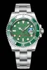 Gorąca sprzedaż 5 Style Nowy 116610LN Zielona Zielona Zielona ramka 8215 Ruch 40 mm Sapphire Luminous Automatyczne sportowe zegarki modowe