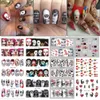 25st Halloween Designs Vattenöverföring Klistermärken Skull Head Vampyr Rose Nail Art Dekaler Nail Art DIY Dekorationer Trstz731-755-1