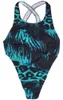 G7284 Herren Tanga Bodysuit Schwimmgewebe dehnbarer X Back Onesie Tiger Tierdrucke3281255