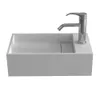 Bathroom Rectangular Solid Surface Resin Lavabo Washing Sink Fashionable Cloakroom Corian Wall Mounted Vanity Wash Basin RS3816