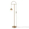 Modern gold color 165cm tall glass ball shade floor lamps living room metal standing lamps for salon study room bedroom