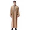 Spot trend 2021 Muslim Arab Middle East men039s solid color long sleeve applique standup collar robe support mixed batch8019931