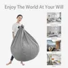 Nesloth Lazy BeanBag Sofa Cover Chair without Filler Velvet Lounger Seat Bean Bag Pouf Puff Couch Tatami Living Room 70x80cm New T261i