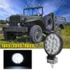 1pc/2pcs/4pcs 9V-30V 160W 3 Inches Round Car Truck Off-Road 16 Bead LED Work Light Spotlight Fog Lamp 16000LM 6000K Work Light