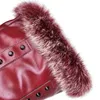 size 33 to 43 with box bungundy fur boots platform wedge shoes sexy knee high boots wine red black
