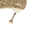 2020 Nya Kvinnor Fetisch 6cm Högklackat Kvinna Bridal Stiletto Kristallklackar Pumpar Lady Scarpins Elegant Glitter Gold Bröllopsskor