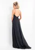 Crystal 2020 Black Jumpsuits Prom Klänningar Halter Neck Pärlor Aftonklänningar Baklösa Chiffon Applique Pant Passar Lång Kvinnor Formell Party Dress