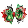 6 Inch Christmas Big Hiar Bows for Girls Santa Ribbon Snow Man Holiday Matching Outfits Childrens Xmas Hair Wear 24 Designs